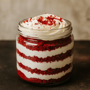 Red velvet dessert jar
